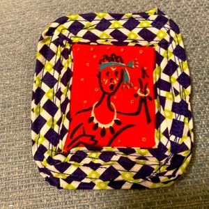 Artist Made Quilted & Beaded Tribal Man Pin/Brooch